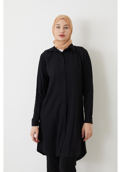 Gizli Patlı Uzun Tunik-Siyah fiyatları