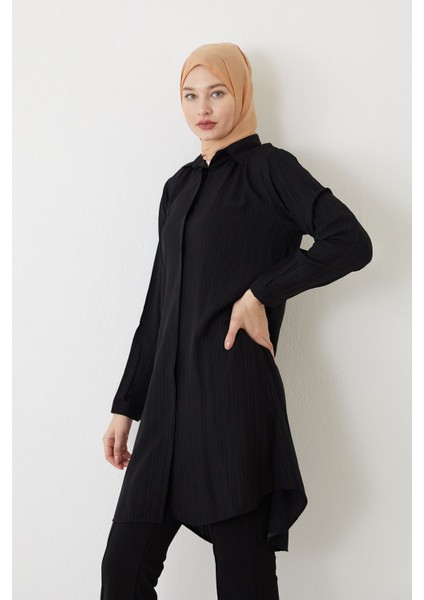 Gizli Patlı Uzun Tunik-Siyah fırsatları