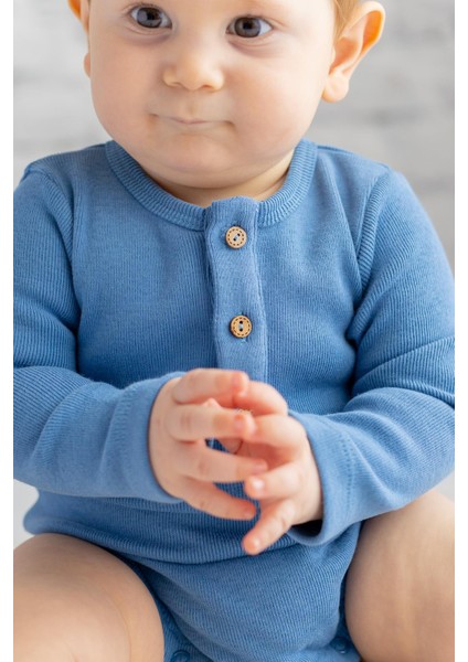 Gots Sertifikalı %100 Organik Pamuk Önden Düğmeli Erkek Body (0-4yaş) fiyatları