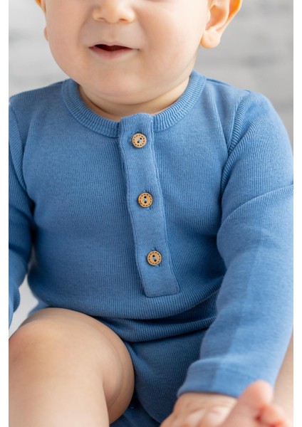 Gots Sertifikalı %100 Organik Pamuk Önden Düğmeli Erkek Body (0-4yaş) modelleri