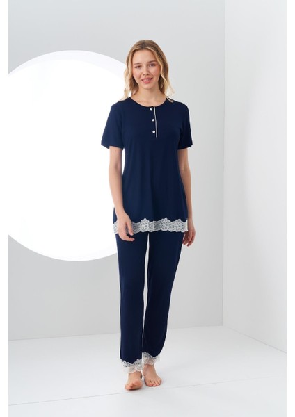 Kadın Kısa Kollu Pijama Takımı 24144