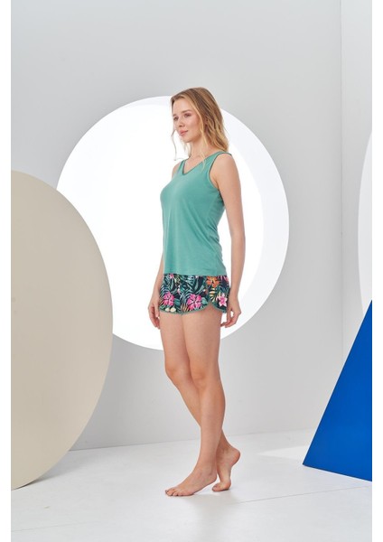 Kadın Şortlu Pijama Takımı 24159