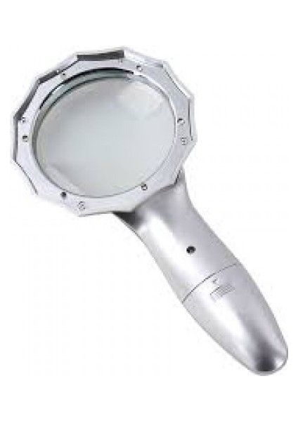 4x 6 LED Işık Aydınlatma 75MM Optik Lens El Büyüteç fiyatları