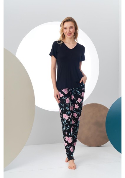 Kadın Kısa Kollu Pijama Takımı 24168