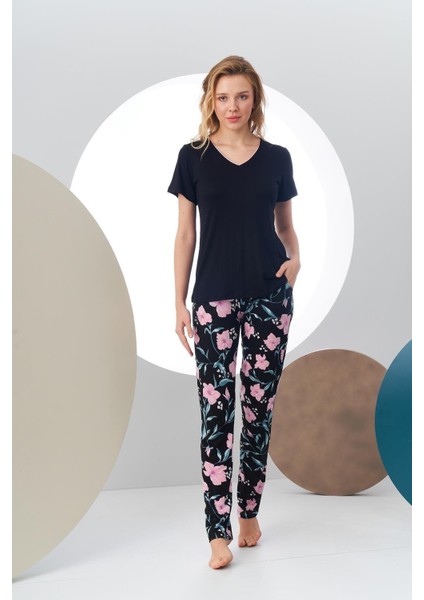 Kadın Kısa Kollu Pijama Takımı 24168 modelleri