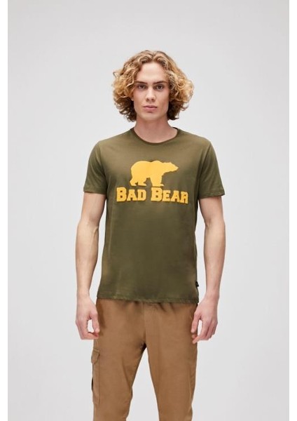 Erkek Tişört Haki Hardal Bad Bear Tee