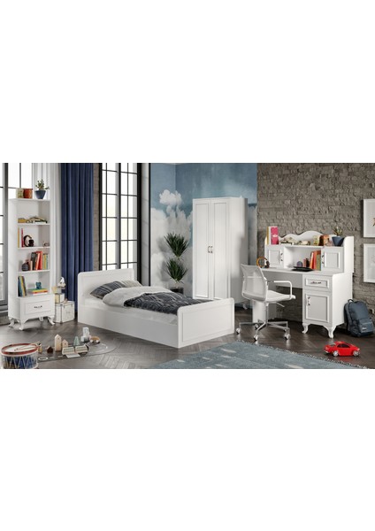 Kzn Home Snow Country Tarzı Çocuk Odası Takımı - 4 Parçalı ve Tamamı 1. Kalite Mdf