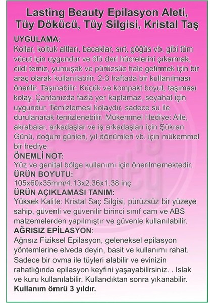 Epilasyon Aleti-Taş Acısız Tüy Dökücü Tüy Alma Silgisi Kristal Taş Tüy Alıcı Epilasyon Taş indirimleri