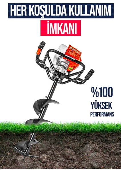 Profesyonel Mur-Cell Toprak Burgu Fidan Ekme Makinesi Burgu Ucu 150*1000MM Full Set fiyatları