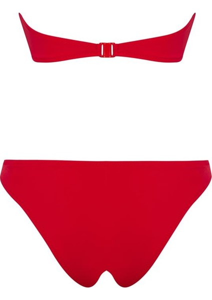 Straplez Aksesuarlı Brezilyan Bikini Takım