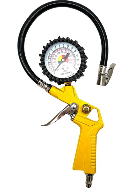 Yüksek Kalite Büyük Boy havalı Gres Yağ tabancası 500CC 220PSI SAATLI Lastik Şişirme Ful Takım