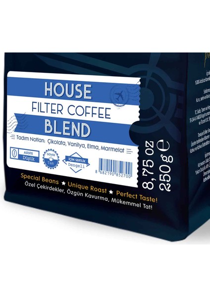 Moliendo House Blend Filtre Kahve Avantaj Paketi (Öğütülmüş Filtre Kahve) 3*250 g