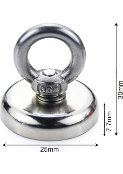 Magnet Fishing, 25MM Askılı Güçlü Neodyum Mıknatıs, Kurtarma Mıknatısı fiyatları