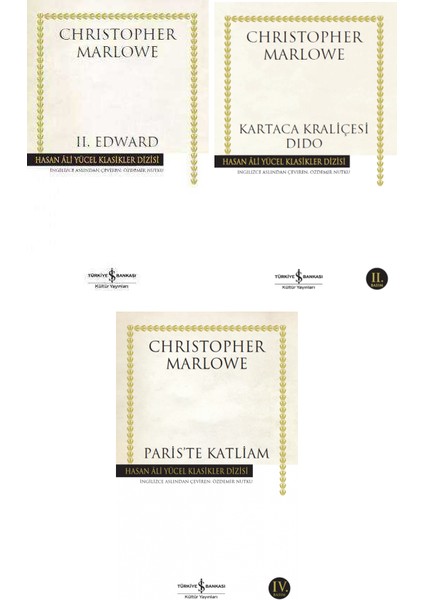 2. Edward - Kartaca Kraliçesi Dido - Paris'te Katliam - Christopher Marlowe - 3 Kitap