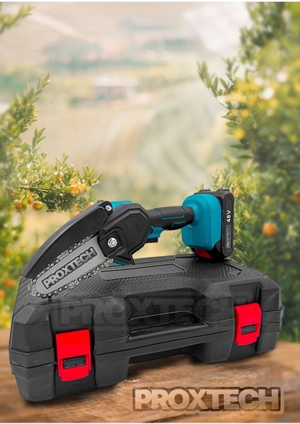 Li-On 2x Çift Akülü Taşıma Çantalı Dal Budama Ağaç Kesme Testere Bıçkı Makinesi