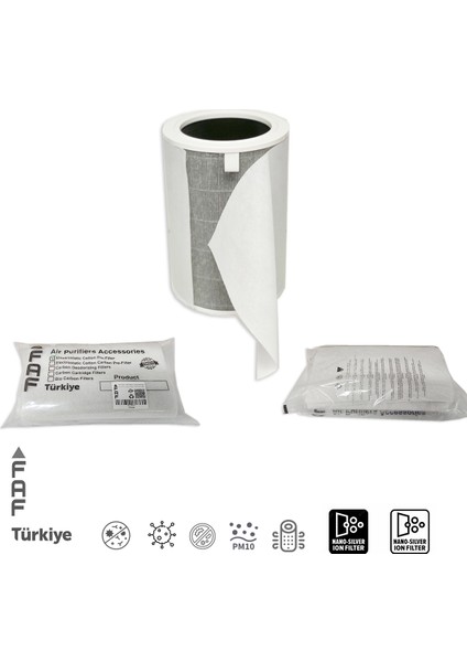 10 Adet 30X100CM Universal Kesilebilen Gümüş Iyonlu Elektrostatik Toz Tutucu Ön Filtre