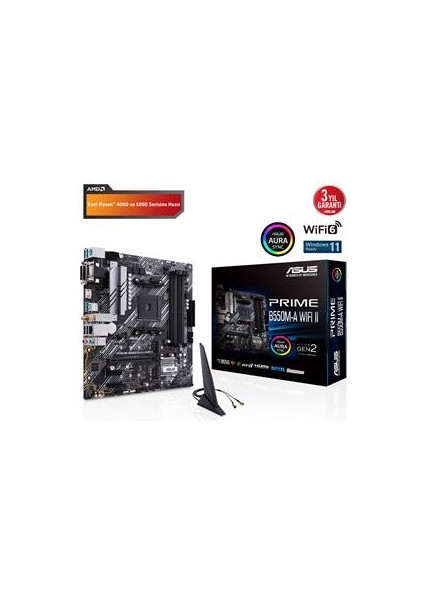 Prime B550M-A Wıfı Iı Am4 Ddr4 Ses Glan Hdmı/dvı/vga Sata3 Usb3.2 Matx