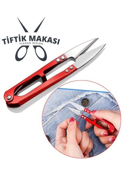 Teagan Iplik Tiftik Temizleme Ergonomik Makası