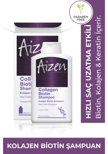 Collagen Keratin Şampuan - ya - Şampuan - Kepek - Saç Şampuani - Keratin İçerir - Aizen Biotin Collagen Keratin Shampoo