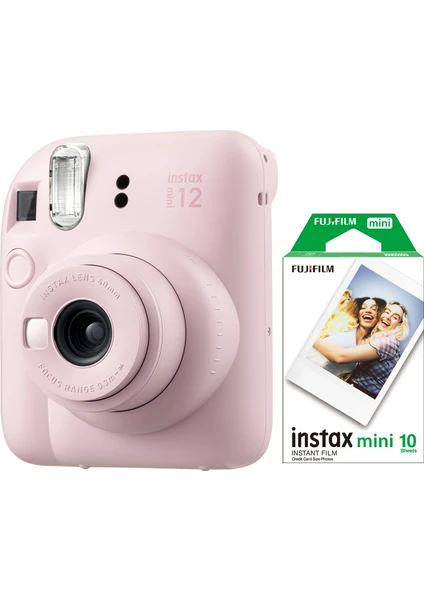 Instax Mini 12 Pembe Fotoğraf Makinesi ve 10'lu Mini Film