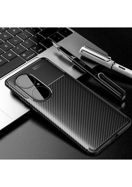 Huawei P50 Pro Kılıf Benzersiz Dokulu Güçlü Tutuş Hissiyatlı Tam Korumalı Kapak