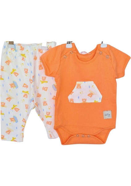 Kanguru Cepli Bebek Body Pijama Takımı10