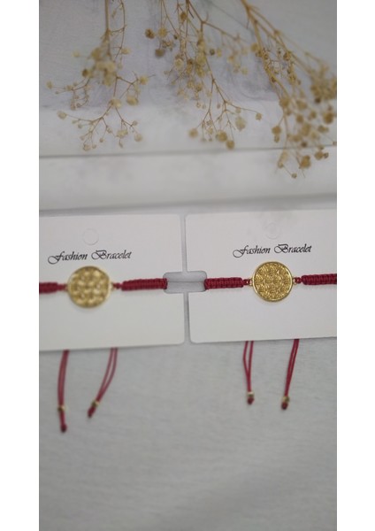 Yaşam Çiçeği Makrome Örme Bileklik