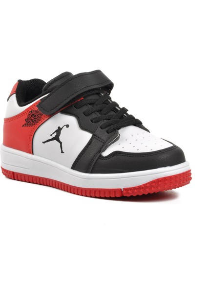 Haykat Kısa-F Siyah-Kırmızı Cırtlı Çocuk Sneaker