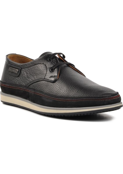 62333 Siyah Deri Erkek Günlük Ayakkabı