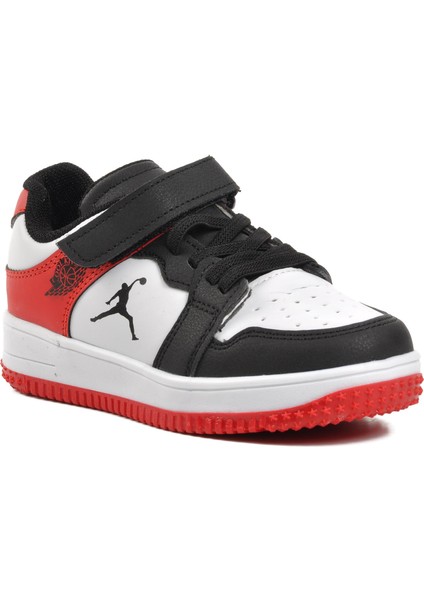 Haykat Kısa-P Siyah-Kırmızı Cırtlı Çocuk Sneaker