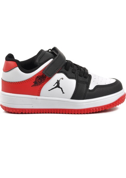 Haykat Kısa-P Siyah-Kırmızı Cırtlı Çocuk Sneaker
