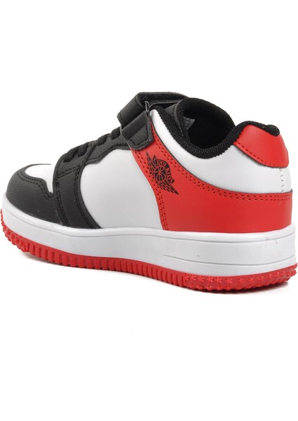Haykat Kısa-P Siyah-Kırmızı Cırtlı Çocuk Sneaker