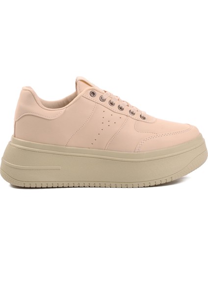 DNP-2109 Bej Kalın Taban Kadın Sneaker
