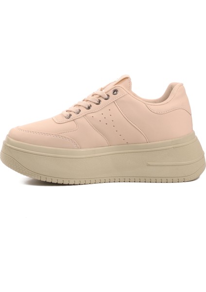 DNP-2109 Bej Kalın Taban Kadın Sneaker