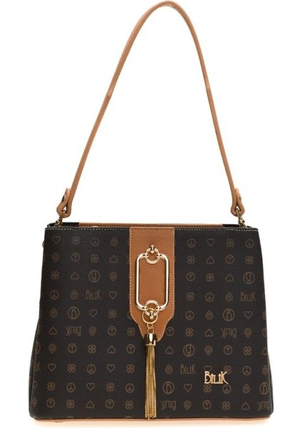 Monogram Siyah/camel Kadın El Çantası Riv 232-MN