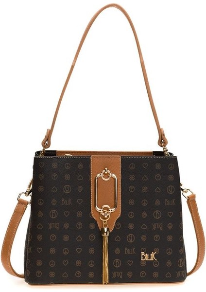 Monogram Siyah/camel Kadın El Çantası Riv 232-MN fırsatları