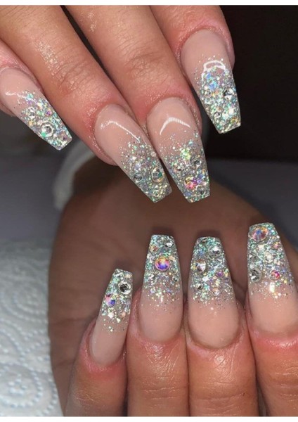 Tırnak Süsleme Pulları Nail Art Tırnak Sim 1 gr /kutu Beyaz