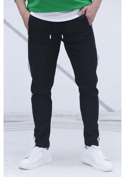 Erkek Düz Paça Şeritli Scuba Eşofman Altı fırsatları