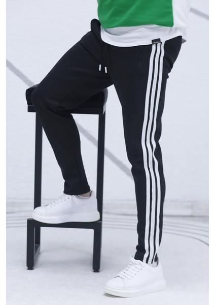 Erkek Düz Paça Şeritli Scuba Eşofman Altı indirimleri