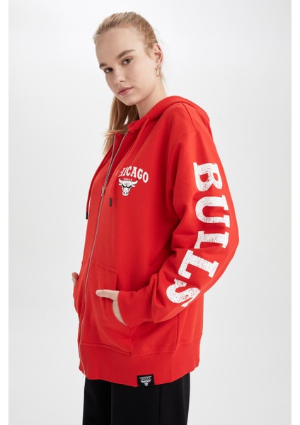 Fit NBA Chicago Bulls Oversize Fit Hırka X2991AZ22SP