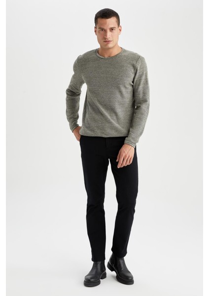 Regular Fit Bisiklet Yaka Triko Kazak Y0605AZ22AU