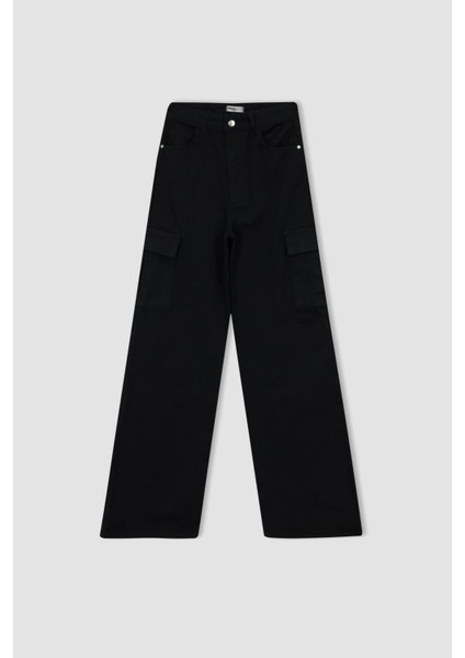 Geniş Paça Kargo Gabardin %100 Pamuk Pantolon Z4005AZ23SP