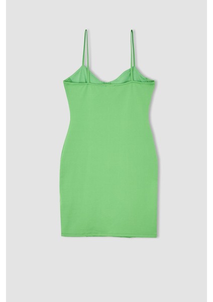 Bodycon Basic İp Askılı Mini Elbise Y4822AZ22SM