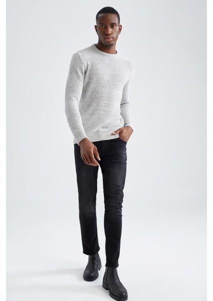 Regular Fit Bisiklet Yaka Triko Kazak R1175AZ22WN