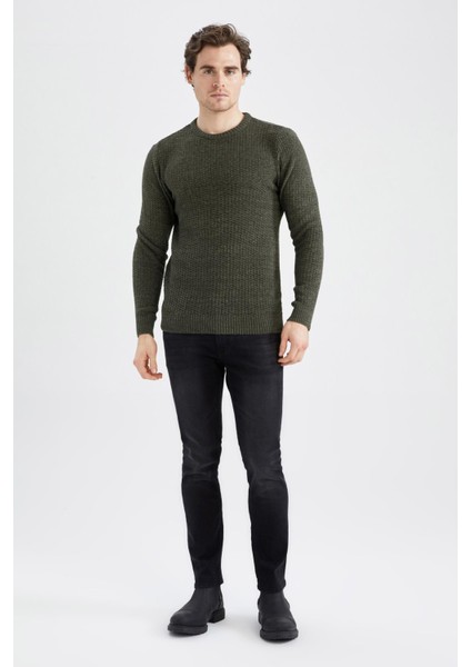Regular Fit Bisiklet Yaka Triko Kazak R1175AZ22WN