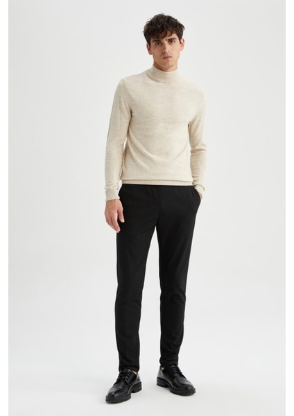 Slim Fit Yarım Balıkçı Yaka Triko Kazak R1127AZ22WN