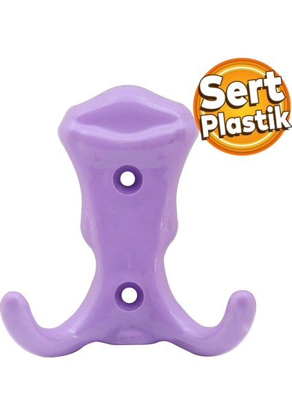 Martı Duvar Vestiyer Portmanto Askısı Dolap Elbise Askılığı Lila Renk Plastik Askı askılık