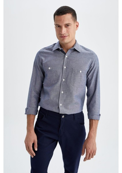 Regular Fit Uzun Kollu Gömlek X8949AZ22AU