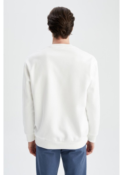 Oversize Fit Bisiklet Yaka Basic Pamuklu Sweatshirt T5139AZ22AU