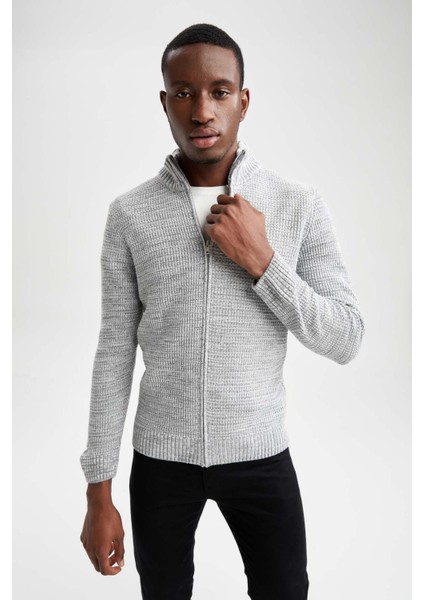 Regular Fit Yarım Balıkçı Yaka Hırka R1195AZ22WN